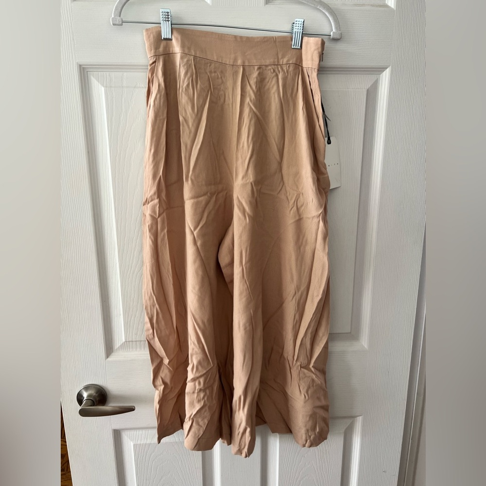 Leith Tan Wide-Leg Pants